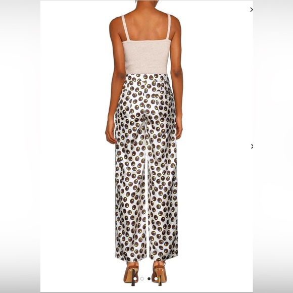 Tory Burch 100% Silk Wide Leg Pant Size 8 - Picture 2 of 8